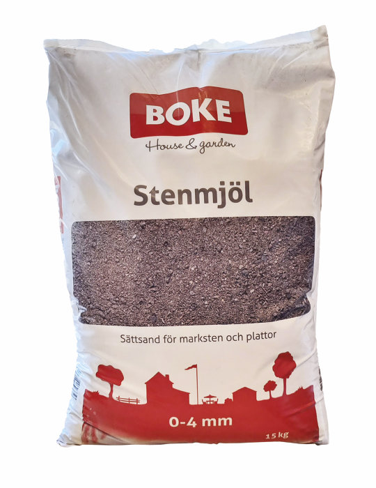 Steinmel 0-4 mm grå 15 kg